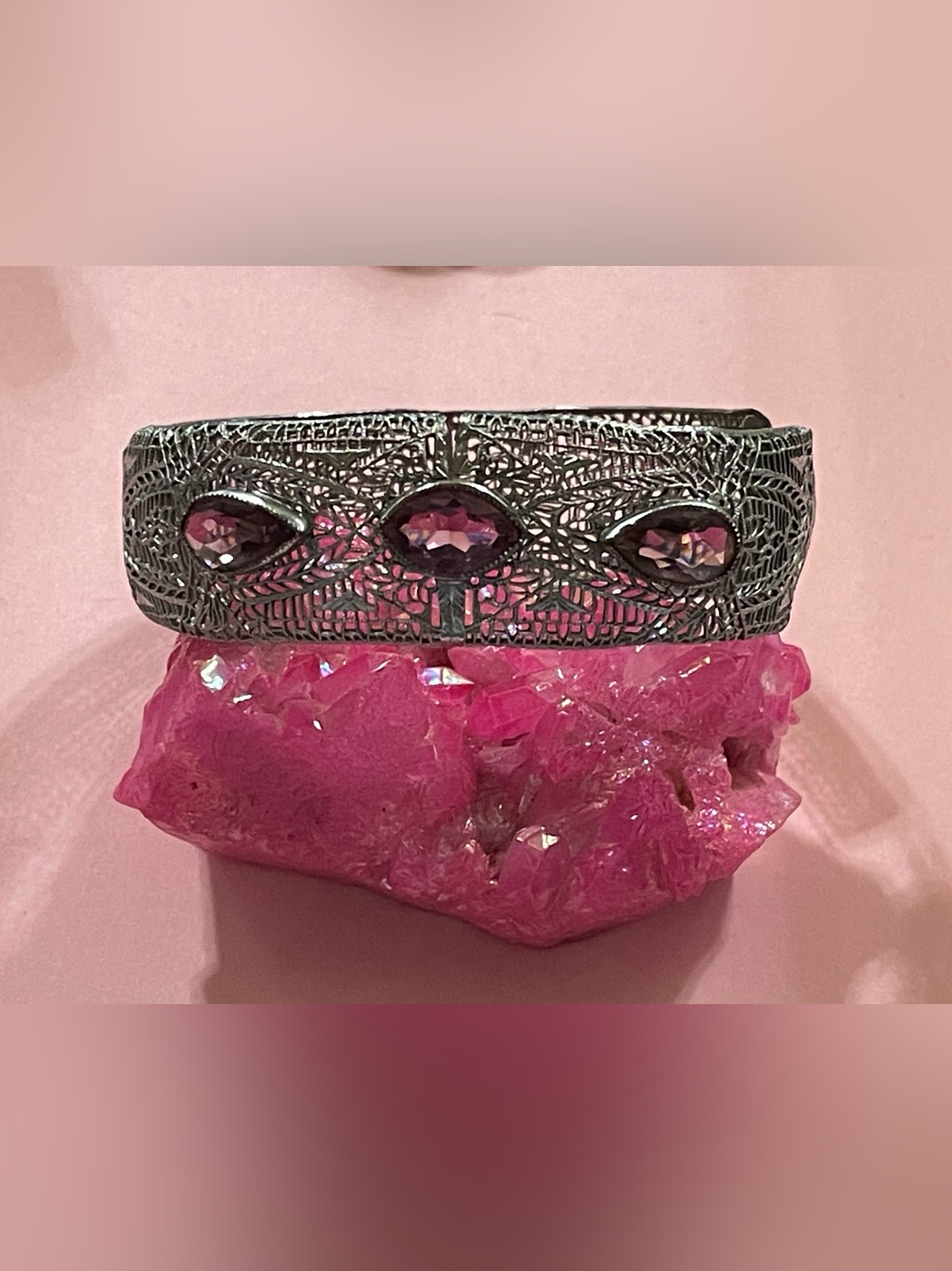 Vintage Filigree Bangle Bracelet #8218